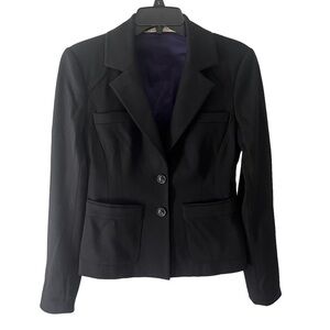 DVF Diane Von Furstenberg Black Tailored Bulleit Wool Blazer Size 4